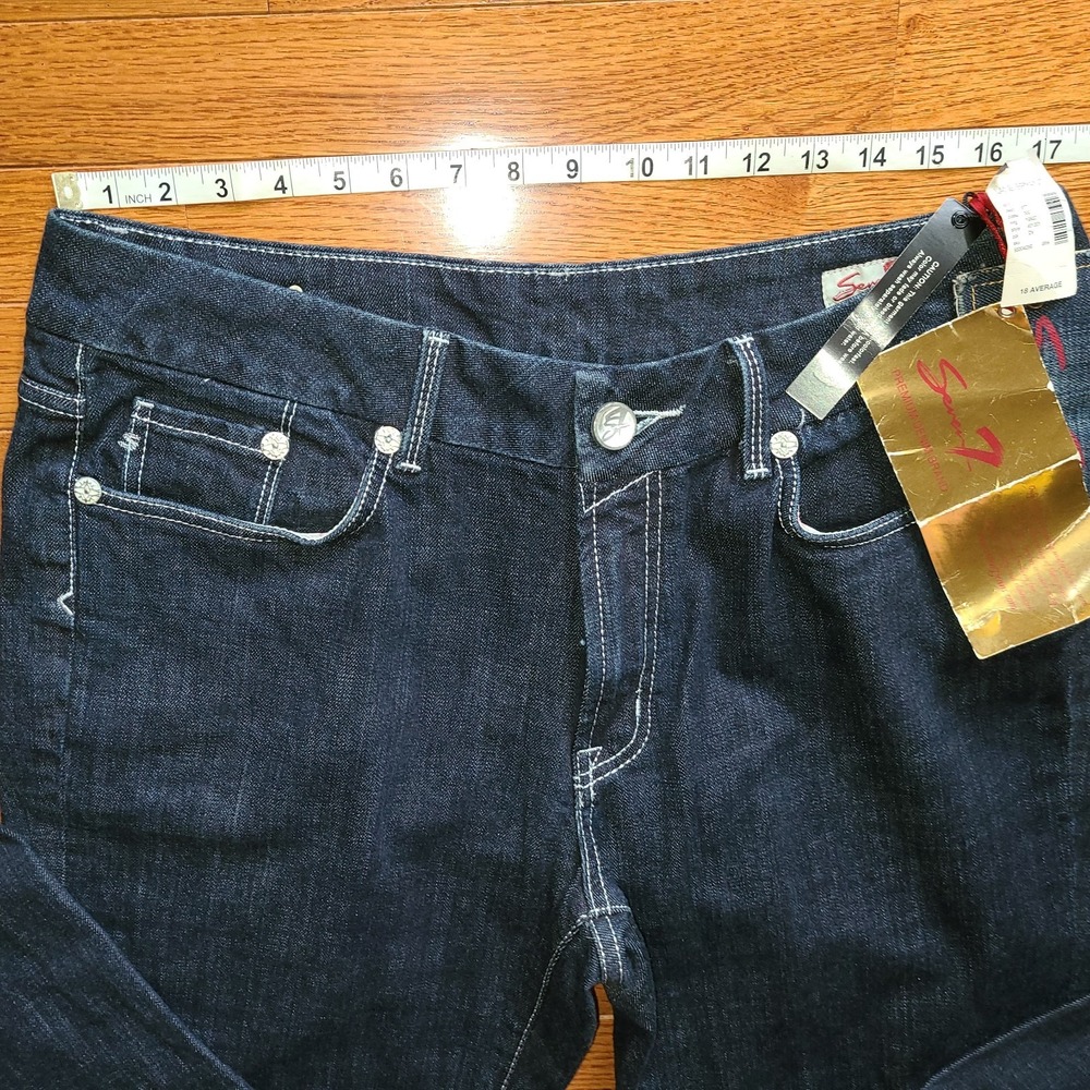 Nwt 7 For All Mankind Low Rise The Skinny Jeans Women's 18 Blue